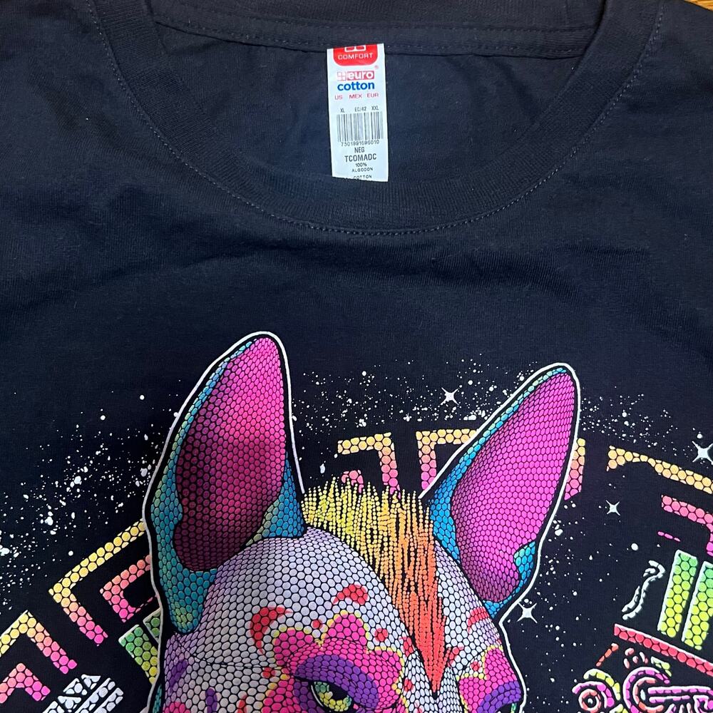 Aztec Sun Stone Xolo Dog Graphic T-Shirt Mexico | XL - Picture 3 of 4